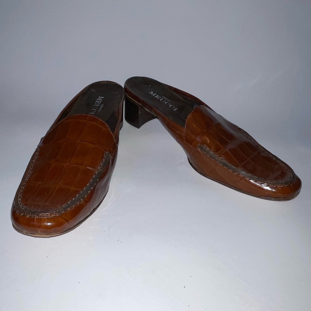 Sesto Meucci Brown Leather Mules